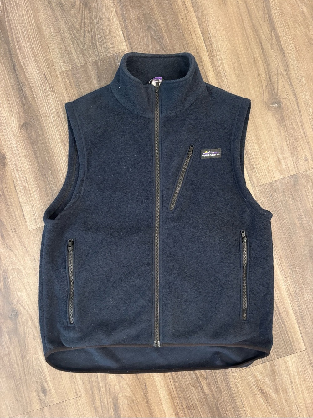 Ragged Mountain Men's Dark Navy Fleece Vest - Full Zip